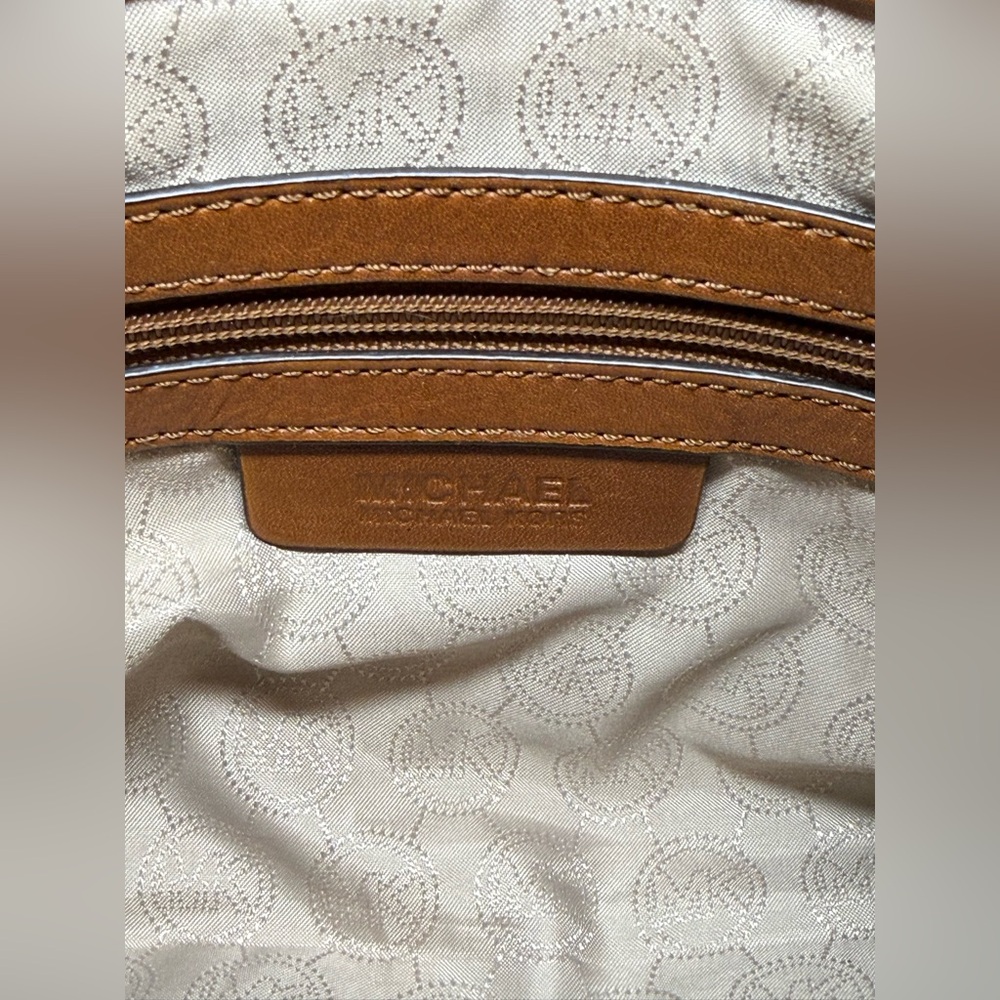 Michael Kors Dark Brown Shoulder Bag with Gold Accent Padlock & Key! - Picture 8 of 11